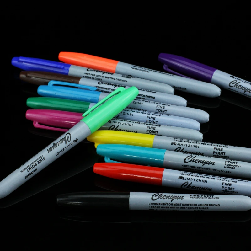 12 Pcs/box Tattoo Waterproof Transfer Pen Professional Tattoo Transfer Skin Marker Pen For Makeup Tattoo Accessories