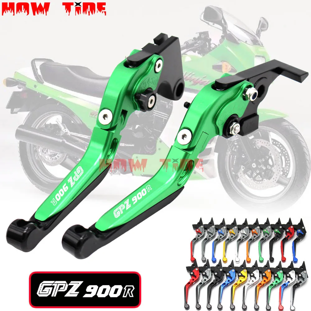 ! Логотип (GPZ900R) для Kawasaki GPZ900R GPZ 900R 1990-1993 CNC регулируемый складной выдвижной рычаг тормоза мотоцикла