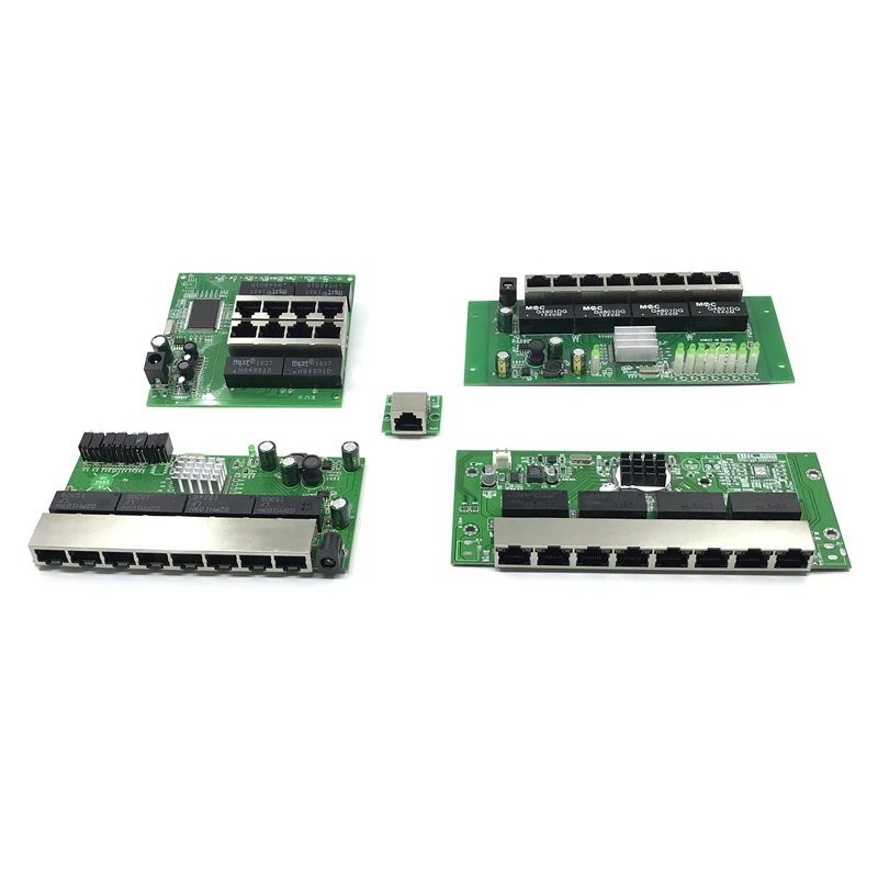 8-port Gigabit switch module is widely used in LED line 8 port 10/100/1000 m contact port mini switch module PCBA Motherboard