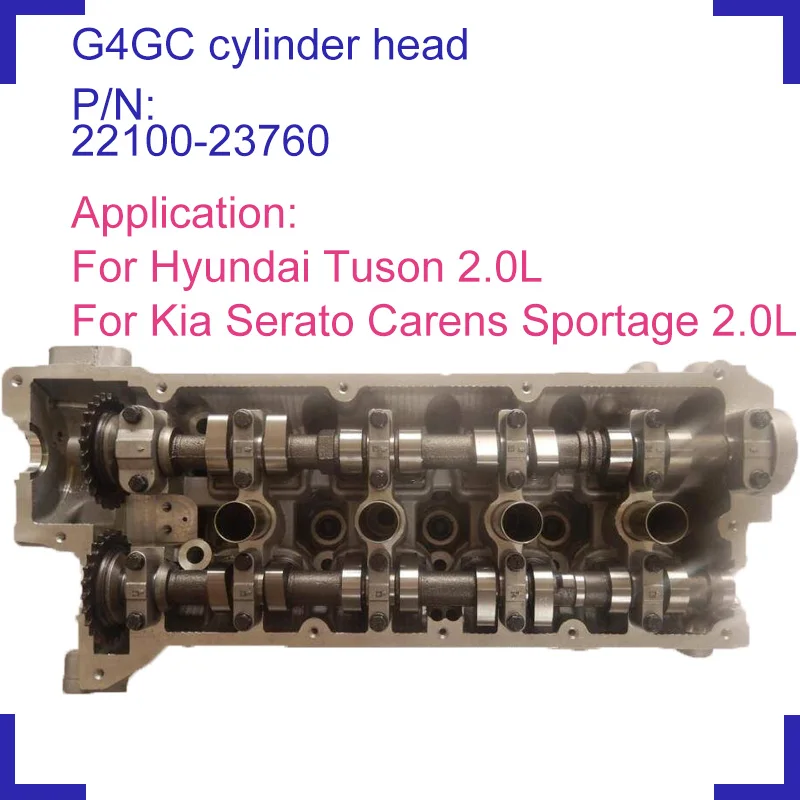 Engine parts G4GC complete cylinder head assy assembly 22100-23760 2210023760 for Hyundai gasoline petrol Tuson 2.0L 1975cc 16V