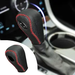 Car Gear Cover PU Leather For FORD Edge 3.5 2011-2013 Explorer 3.5 2011-2013 Gear Shift Knob Cover Car Interior Accessories