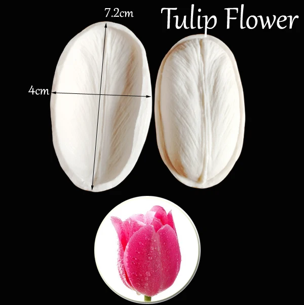 7 Kinds Flower Petal Tulip Veiner Silicone Mold Fondant Mold Cake Decorating Tools ,Gumpaste Sugarcraft Mold CS174