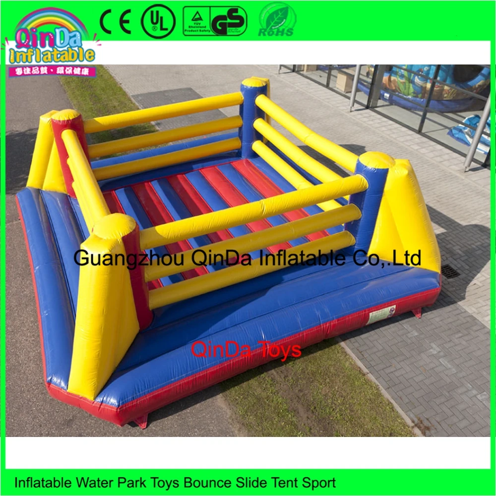 Funning Interactieve Opblaasbare Bouncy Boksen Ring Arena/Opblaasbare Wrestling Ring Games For Sale