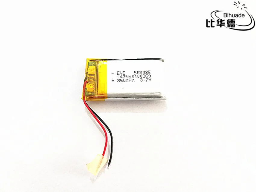 1 sztuk 3.7 V 350 mAh 502035 Litowo-polimerowa LiPo akumulator jonowa komórek dla Mp3 Mp4 Mp5 DIY PAD DVD E-book zestaw słuchawkowy bluetooth