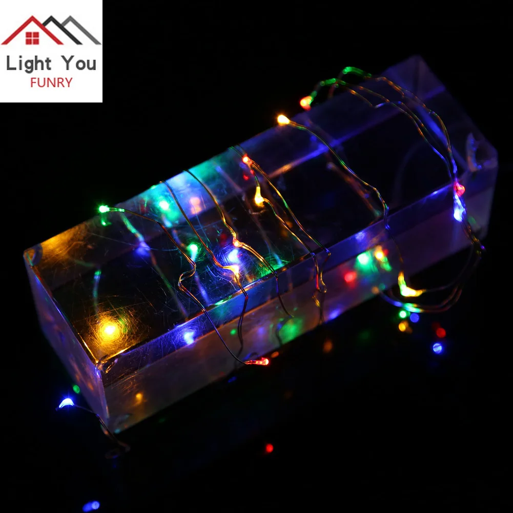 2 meters 20 light button battery copper wire string string holiday decoration lights LED Christmas tree vine lamp