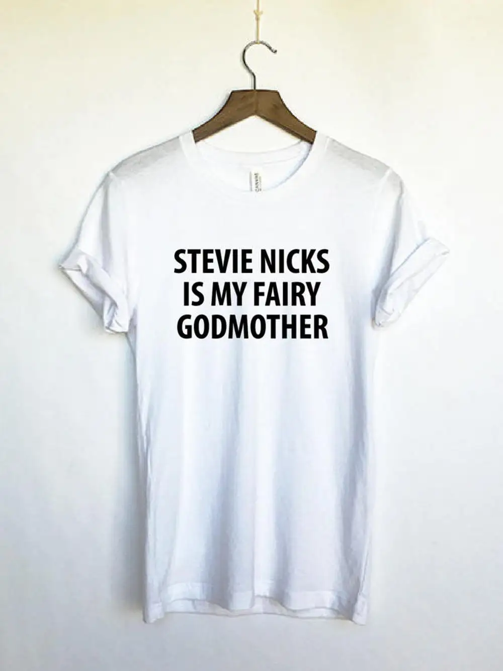 2019 Women Stevie NicksT-shirt Fleetwood Mac Shirt Stevie Nicks Is My Godmother Graphci Tee Tumblr Shirt