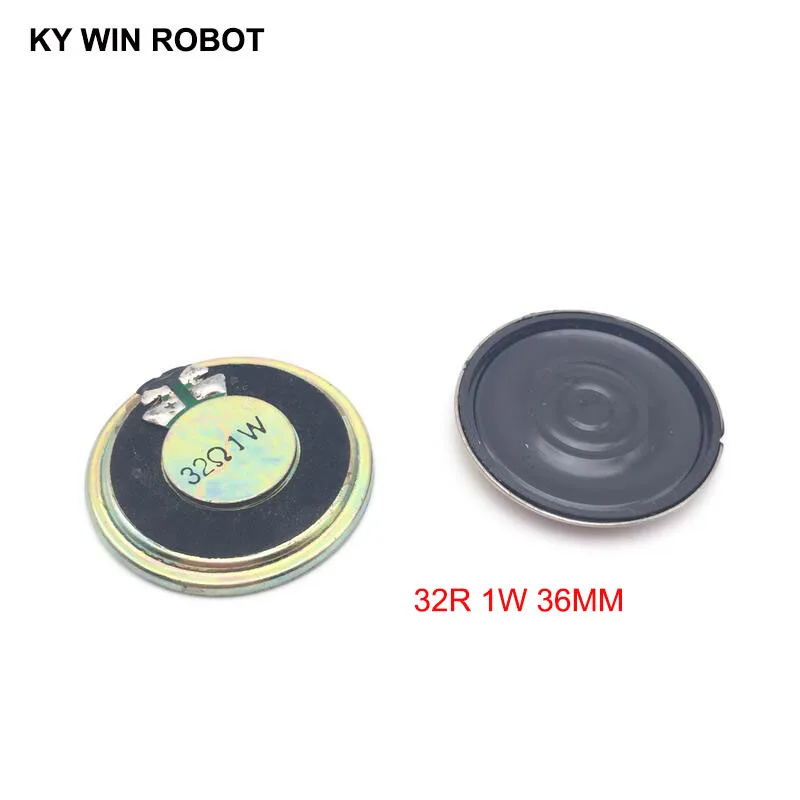 2pcs/lot New Ultra-thin speaker 32 ohms 1 watt 1W 32R speaker Diameter 36MM 3.6CM thickness 5MM