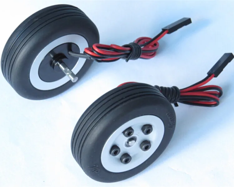 JP electric brake with 2 wheels and controller 45mm brake wheel set for RC fixed-wing aircraft model landing gear