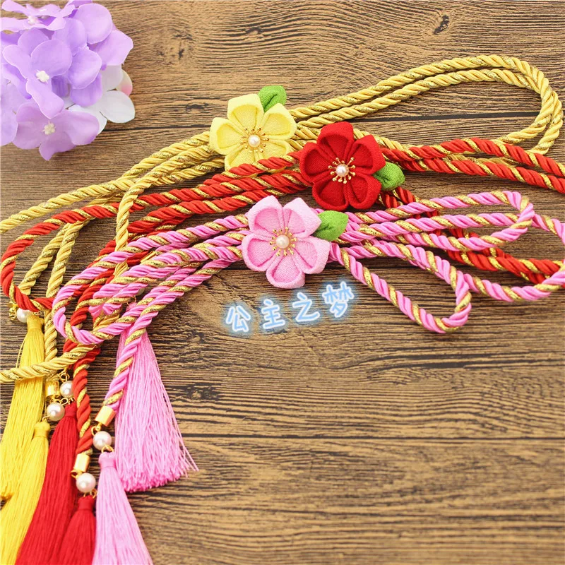 Japanese kimono feng waist rope bathrobe belt decoration cherry blossom put joker crony hanfu fringed the waist sealing