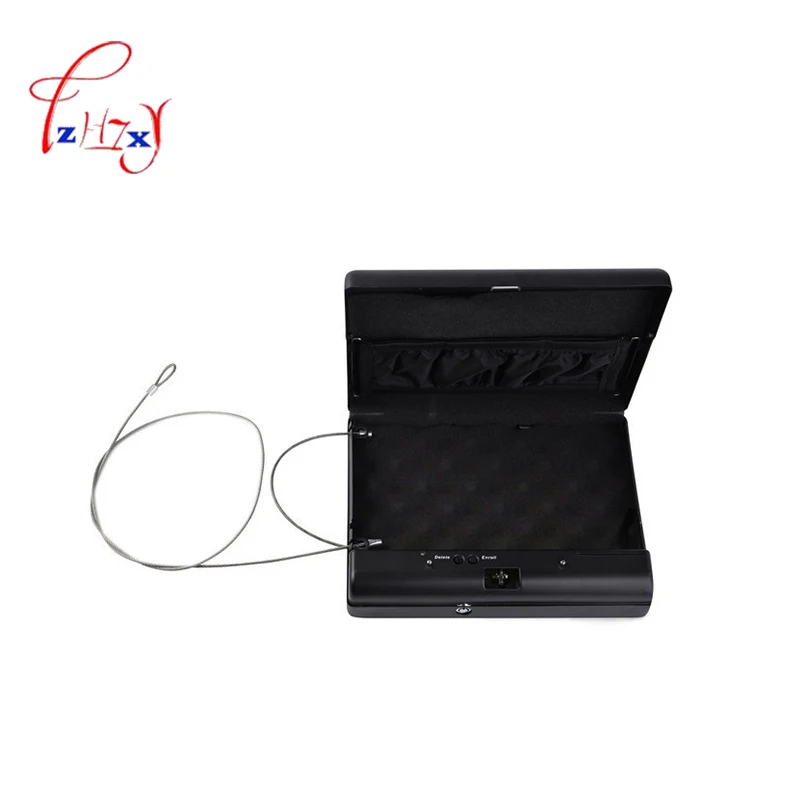 Protable Password Safe Box Solid Steel Security Combination Lock Key Gun Money Valuables Jewelry Box Security Strongbox