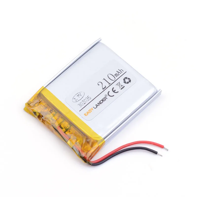 302035 3.7V 210mAh Rechargeable Lithium Li-ion Polymer Battery