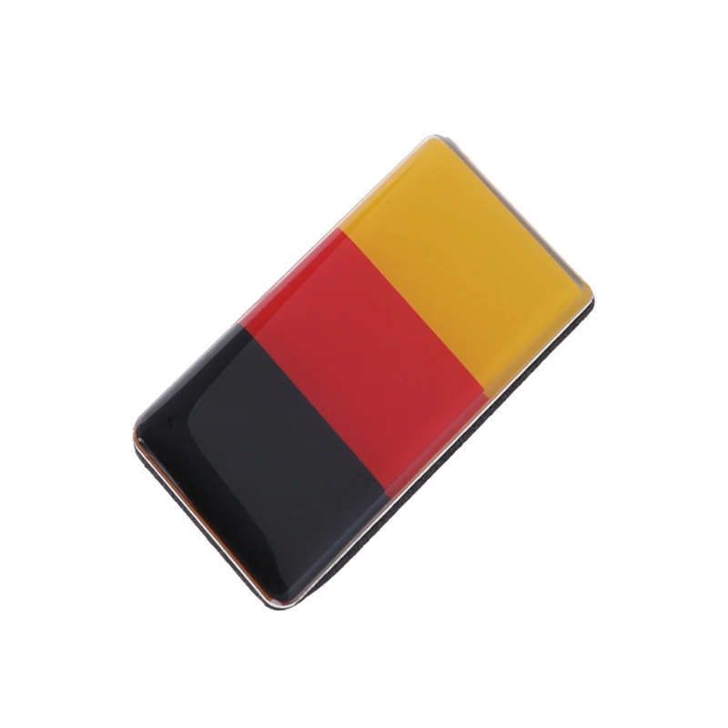 1pc German Flag Front Grille Sticker Emblem Badge Dual Adhesive Tape Adhesive For Volkswagen Golf Polo Audi