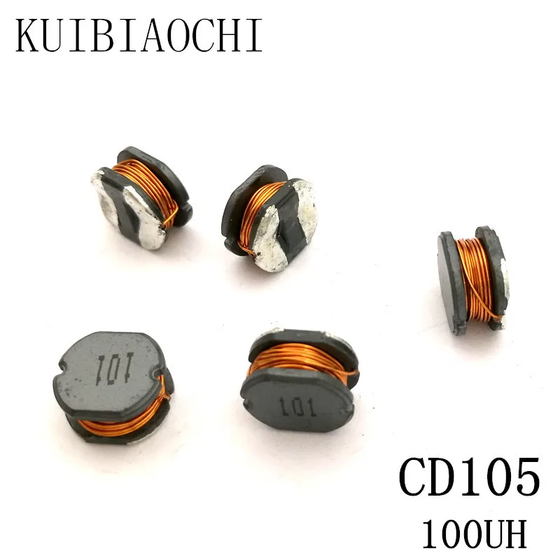 

10pcs/LOT SMD Power Inductor CD105 100UH 101 10*9*5.4mm Unshielded winding inductor