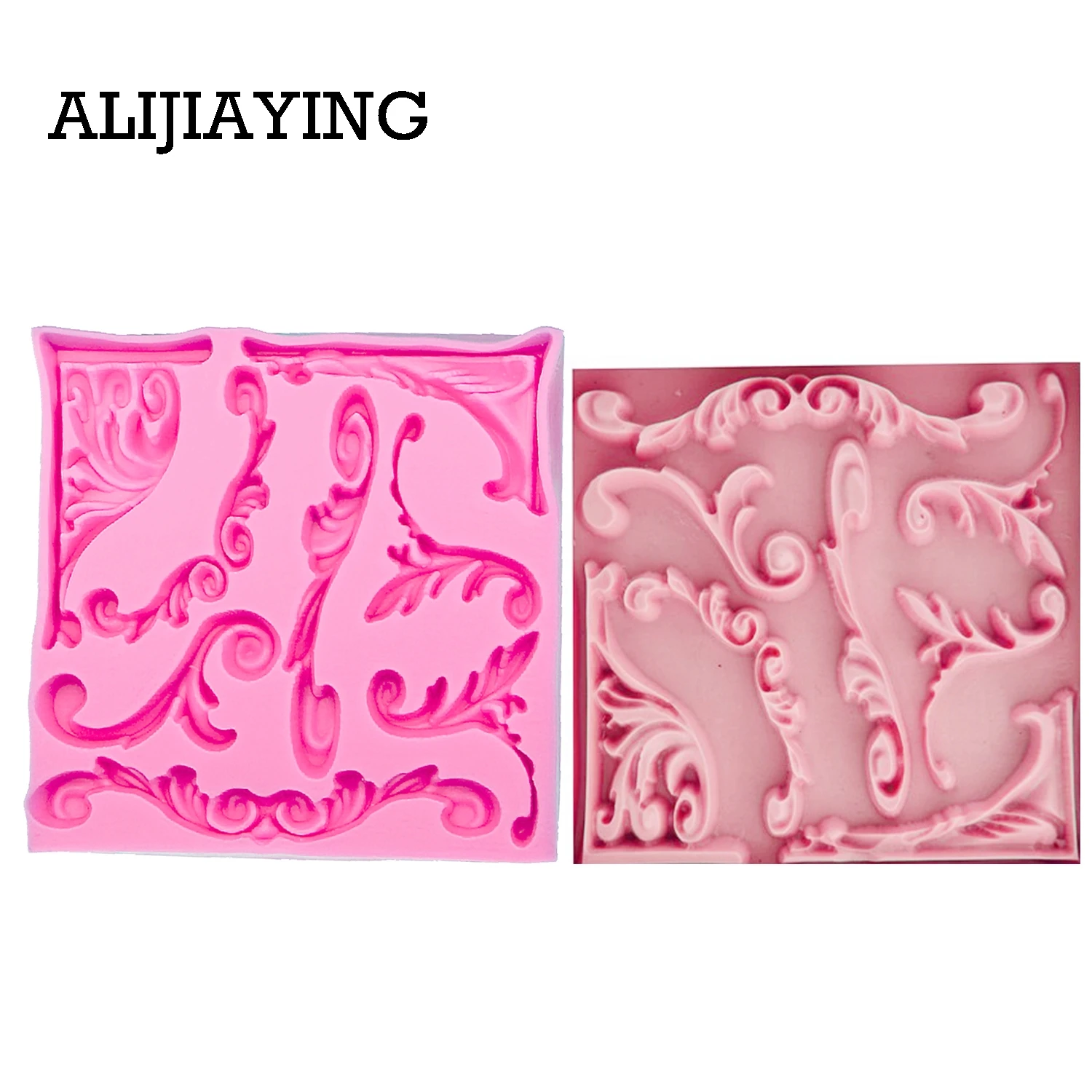 M0044 Lace Flower Vine Silicone Fondant Molds Cake Decorating Tools Cupcake Candy Chocolate Sugar Craft Moulds