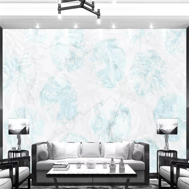 

Decorative wallpaper Hand-painted abstract lines of leaf vein health care background wall