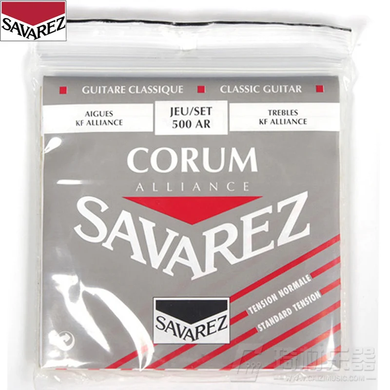 Savarez Classical Corum Standard Tension Set, .024 - .042 Classical Guitar String 500AR