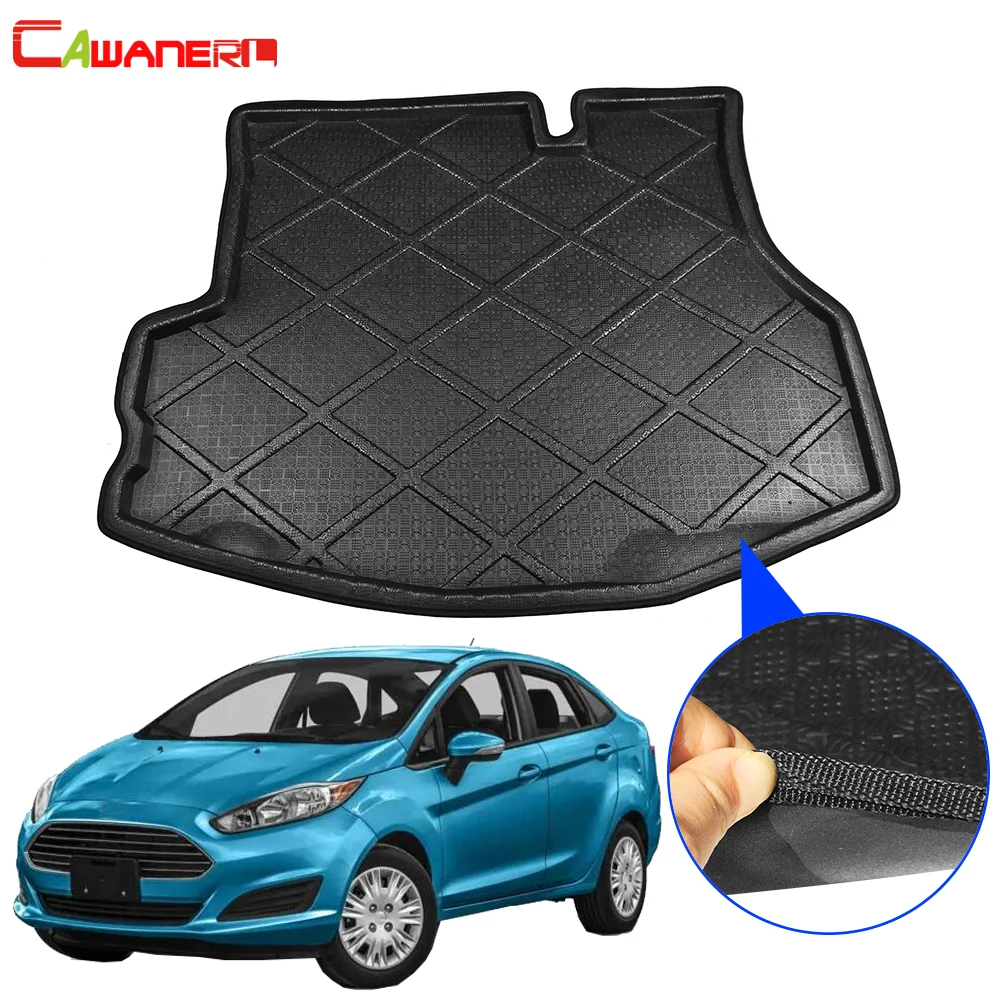 

Cawanerl Car Styling Trunk Mat Floor Boot Tray Liner Carpet Cargo Mud Kick Luggage Pad For Ford Fiesta Sedan 2009-2017