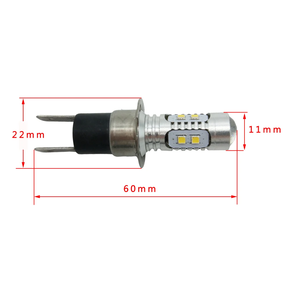 Alta potenza! 1 pz H3C 2323 10 SMD LED fendinebbia per auto luce di marcia diurna lampadina con lente bianca 12V 24V