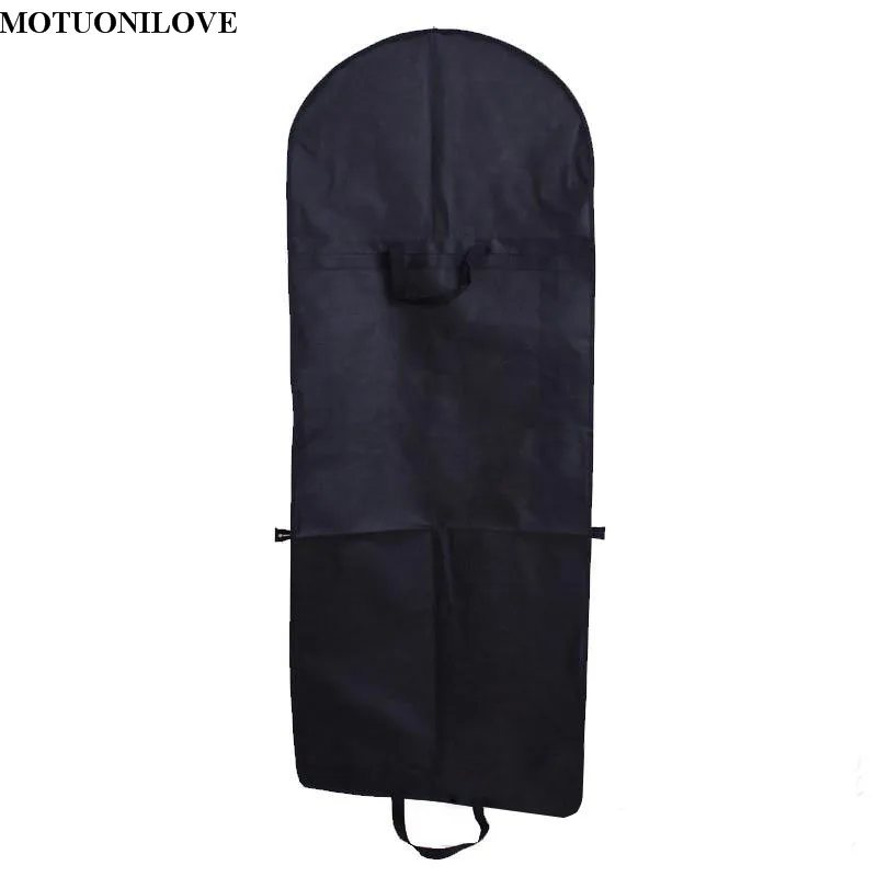 High Portable Zip Clothes Storage Breathable Dust Proof Bag Folding Wedding Dress Dust Cover Bags Garment Non-woven Print Logo