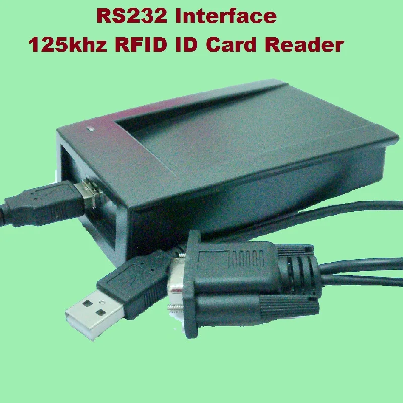 RS232 Inerface 125khz Lector RFID ID Card Reader 9600bps Smart Leitor Compatible EM4001 EM4100 Security Proximity Fast Response