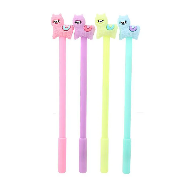 

2pc Cute Alpaca Gel Pen Cartoon Office School Supplies Korea Stationery Black Carbon Ink Signature Water Pen Kawaii Alpaca Pen