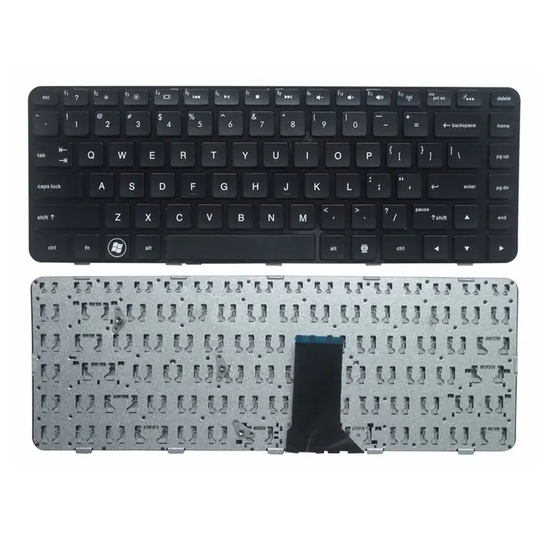 GZEELE English US Keyboard For HP Pavilion DM4-2015DX DM4-2100 DM4-2070US Keyboard DM4-1160US 663563-001 black with frame