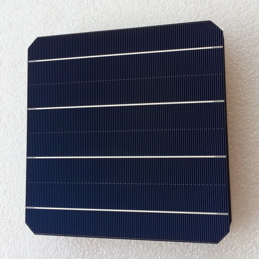 A grade 156mm Mono Monocrystalline solar cell 500pcs 21.6% high efficiency 5.37W/pc monocrystalline solar panel cell 6x6