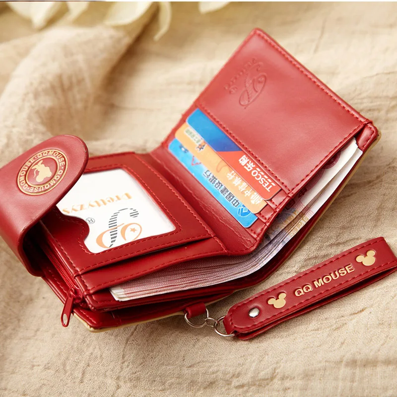 2018 PU Leather Women Wallet Mickey Design Wallet Fashion Hasp Zipper Coin Pocket Women Purse for Credit Cards carteras mujer