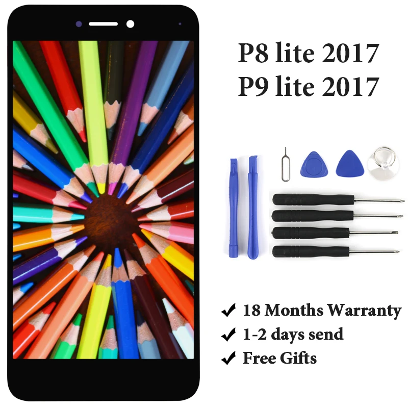 

5.2' For P8 lite 2017 P9 lite 2017 LCD Display With Touch Screen Assembly Replacement PRA-LX3 PRA-LX1 PRA-LA1 With Tools