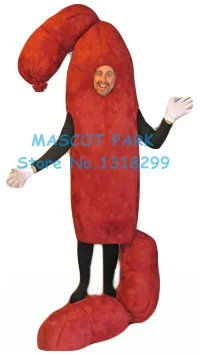 SAUSAGE LINKS mascot costume wholesale cartoon fast food sausage hot dog theme anime cosplay costumes carnival fancy dress