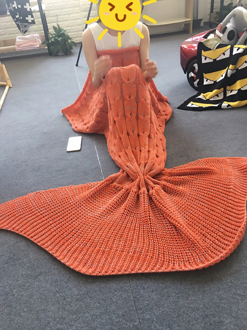 Knitting wool New Arrival Soft mermaid tail blanket adult Throw sofa Baby Air Conditional fish Blanket Cover Wrap Sleeping Bag