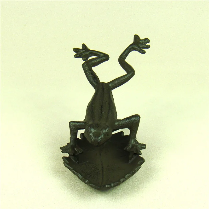 Creative Pig Iron Frog Jewelry Organizer Dish Decorative Metal Leaf Ashtray Household Novelty Ornament Handicraft Accessories