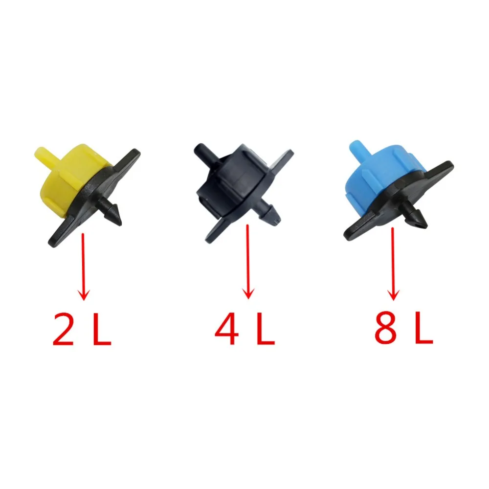 Gewächshaus Tropf Bewässerung 2L/4L/8L 2-weg Drip Pfeil kit Garten Bewässerung system topfpflanzen Bewässerung kit 20 Sets – Detail 7