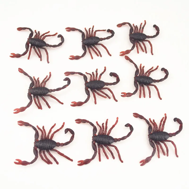 10Pcs ตลกกลัว Trick Joke ของเล่นพิเศษเหมือนจริงจำลองปลอมแมลงสาบ Scorpion Gecko งูแมลงสาบของเล่น