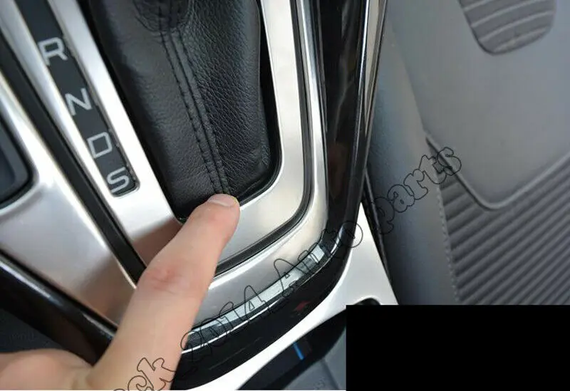 Silver ABS Chrome Gear Shift Box Panel Frame Cover Trim For Ford Focus 2015 2016 2017 2018 2019