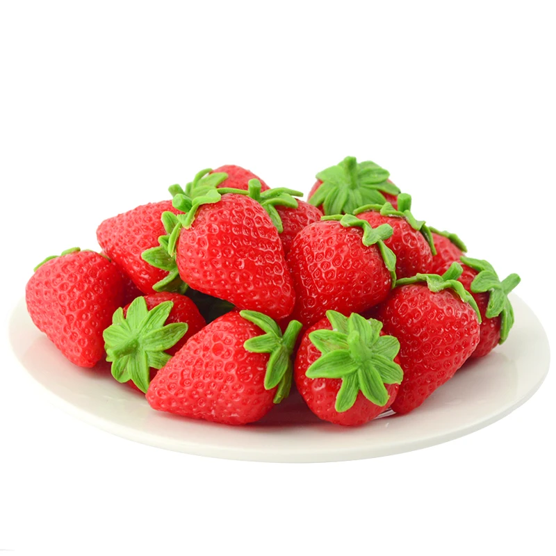 

050 Simulated Strawberry Model/PVC Fake Fruit Strawberry Projects/Simulated Photographic Decoration of Strawberry Fruit 4.5*3cm