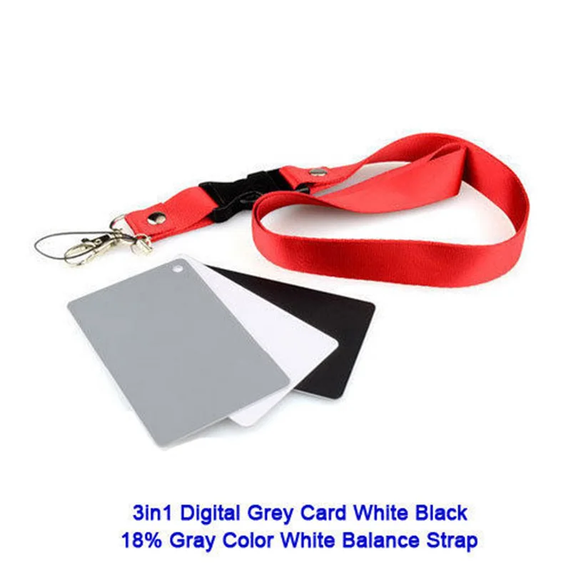 Foleto White balancing 18% Digital Photography Balance Card Set Black White Grey 3in1 Exposure Color card for canon nikon camera