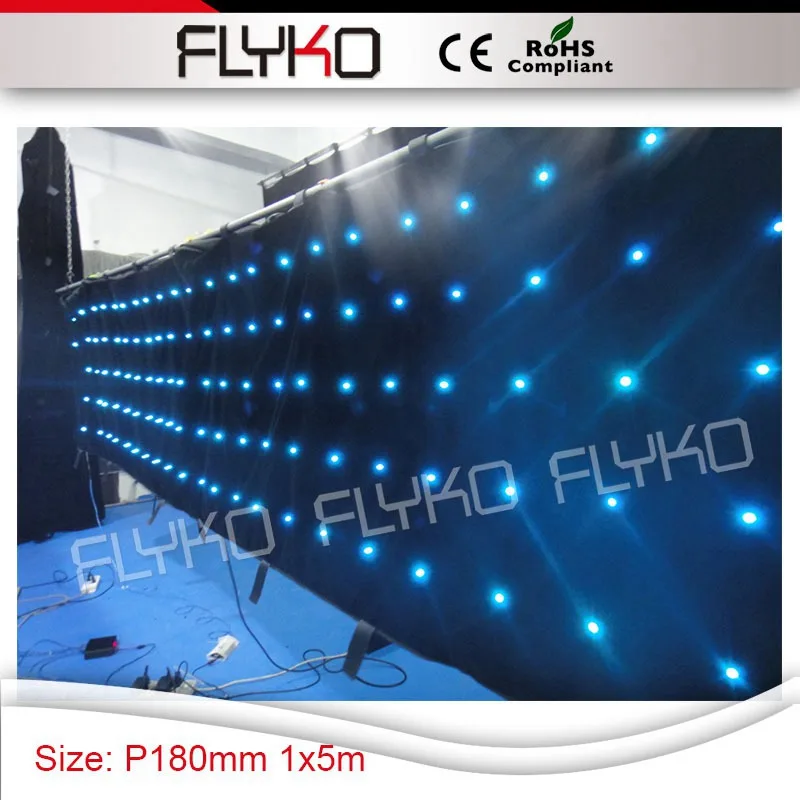 

HOT P18 DJ backdrop 3.2ft by 16ft（1m*5m） flashlight wedding show concert led video curtain