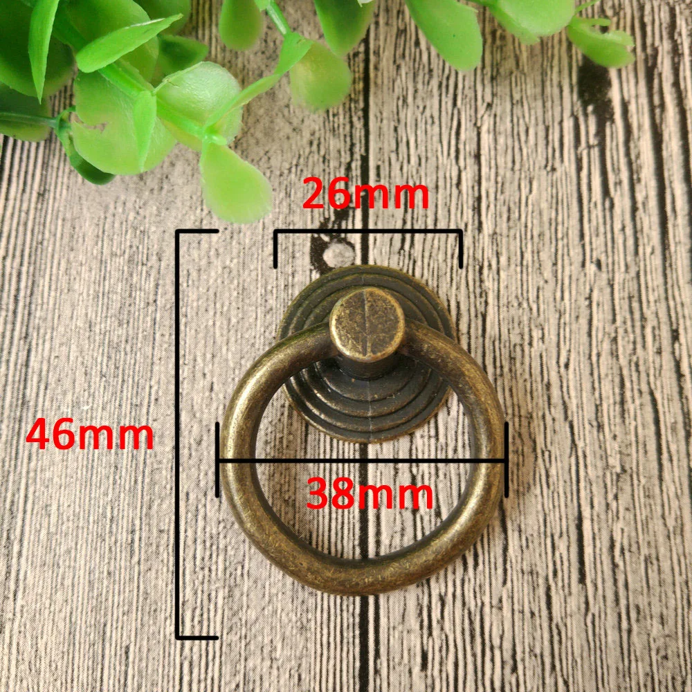 10pcs Vintage Mental Cabinet Knobs Drawer Dresser Door Bin Cupboard Drop Ring Pulls Handle Knobs