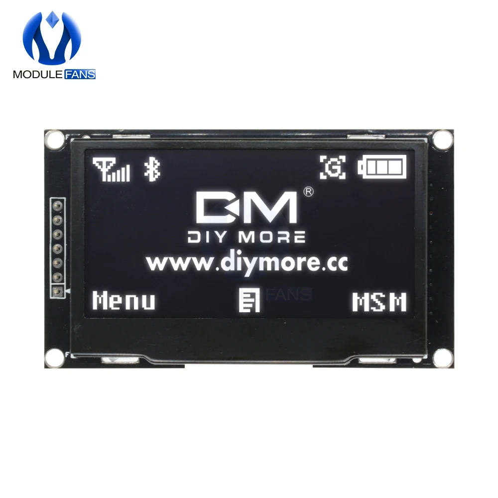 Digital LCD Screen 12864 128X64 OLED Display Module C51 Board For Arduino White SSD1309 STM32 Diy Electronic 2.42