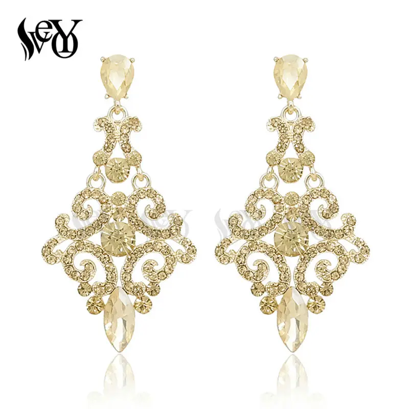 VEYO Fashion Jewelry Full of Rhinestone Luxury Earrings Crystal Drop Earrings For Women Hot Sale Top Quality