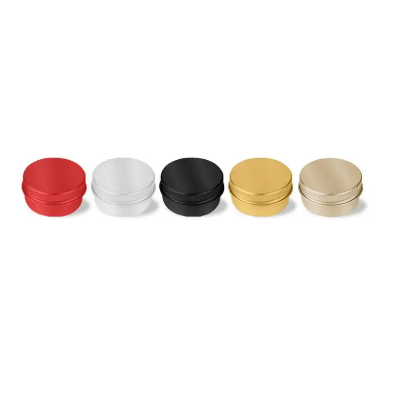10g 5 colors aluminium cream jars with screw lid,cosmetic case jar,10ml aluminum tins 500pcs