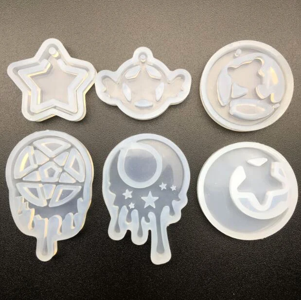 

Transparent Silicone Mold for jewelry tear moon star Trojan Resin Silicone Mould handmade tool DIY epoxy resin molds