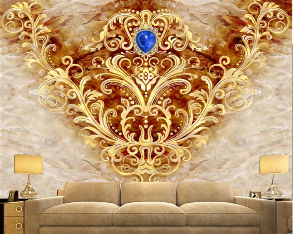 

Beibehang Custom 3d Wallpaper European and American Classical Patterns Marble Backdrop Living Room Bedroom TV Background mural