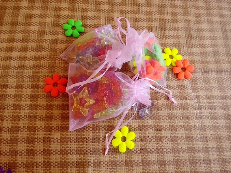 100Pcs 17*23ซม.สีชมพูOrganza Gift Bagกระเป๋าเครื่องประดับบรรจุภัณฑ์แสดงกระเป๋ากระเป๋าสตางค์สำหรับสร้อยข้อมือ/สร้อยคอ/พ.เส้นด้ายขนาดเล็กกระเป๋า