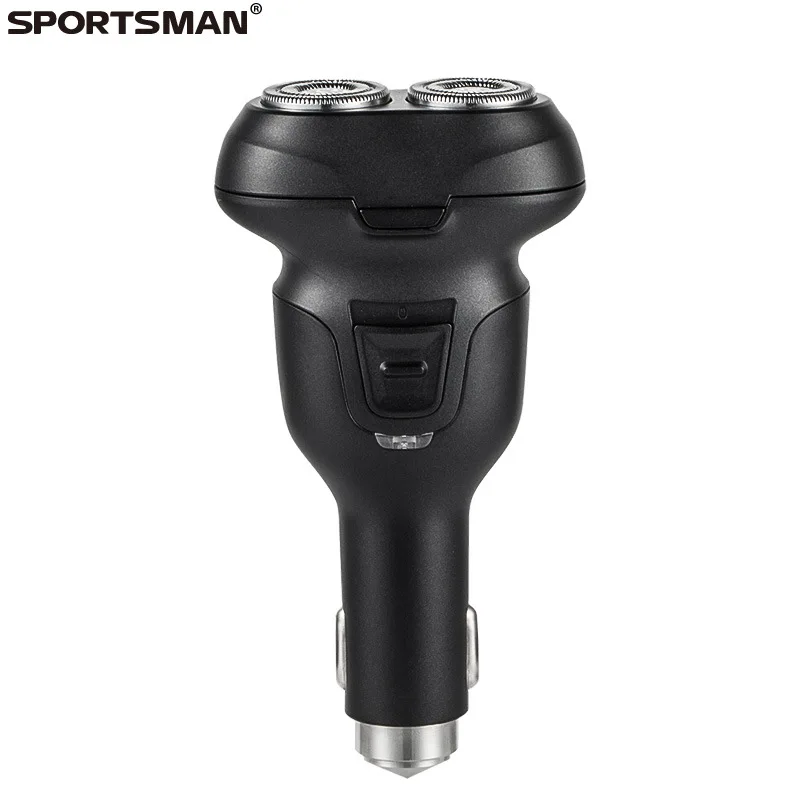 SPORTSMAN Car Charger Shaver Twin Blade Electric Razor Vehicle-mounted Safety Hammer Man Shaver Machine 12-24V