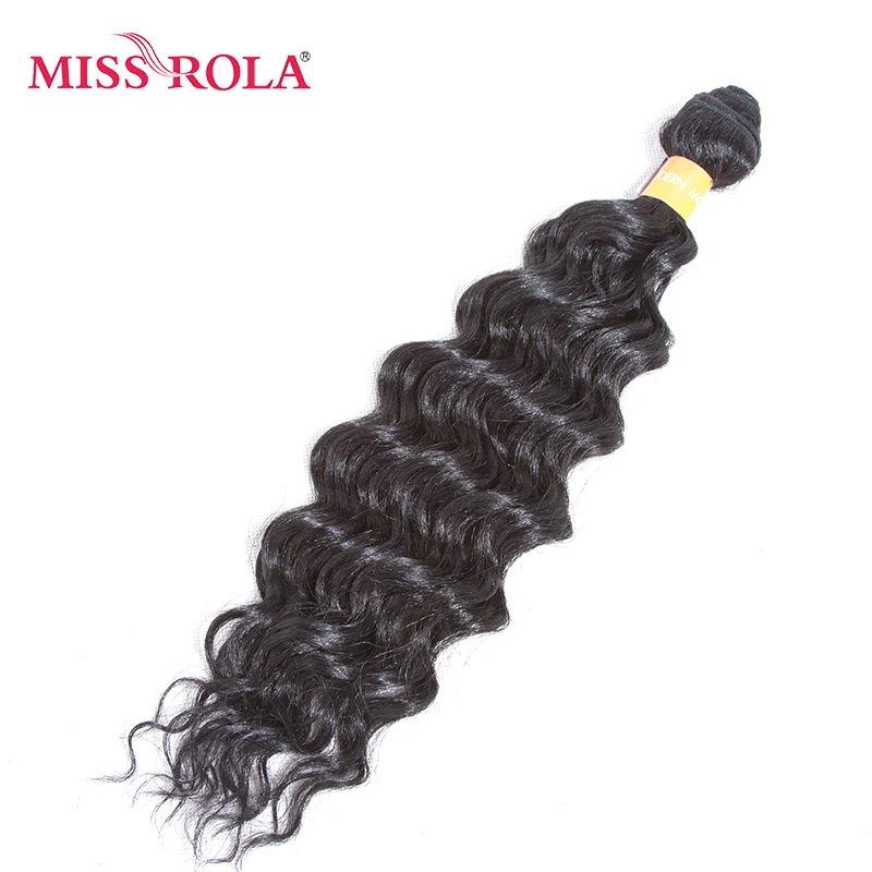Miss Rola 1B# Black Synthetic Rose Wave Hair Extensions 6pcs/Pack Kanekalon Fiber Wavy Weave for Women 14-18 inch Weaving