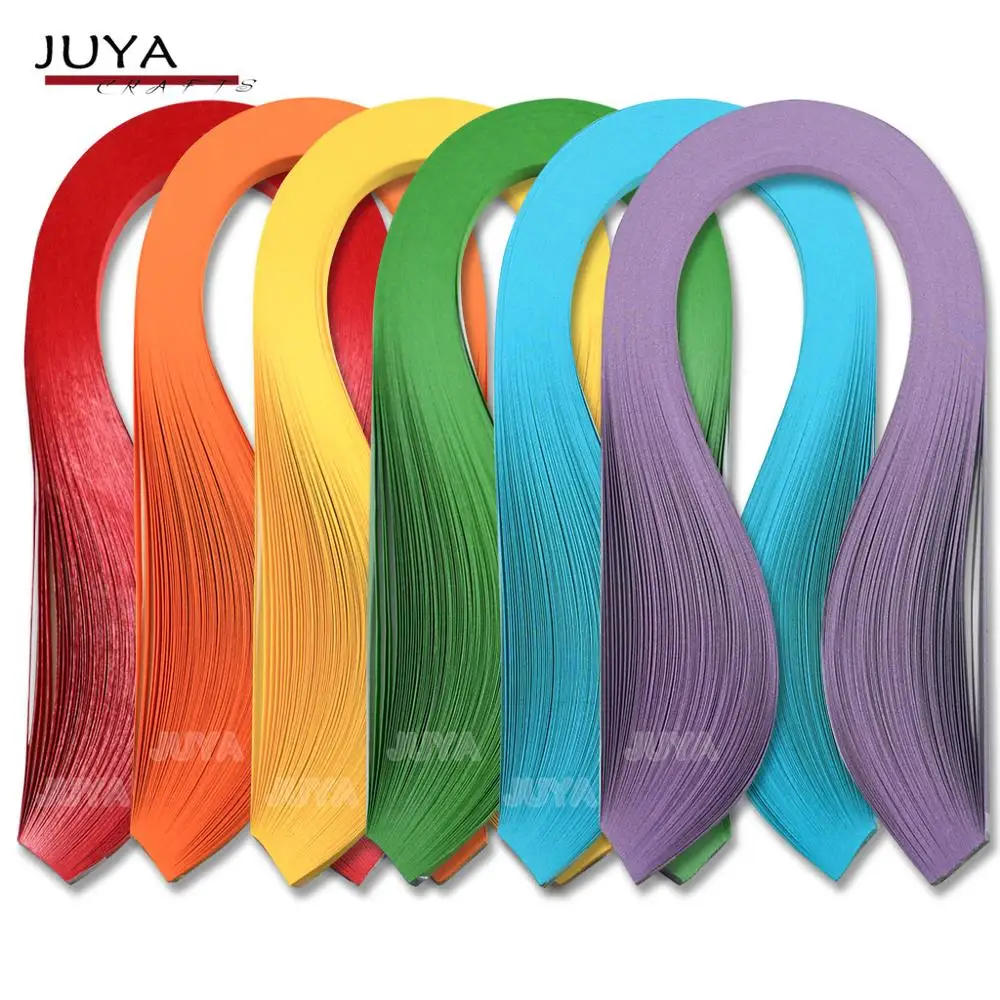 JUYA Paper Quilling 60 colori singoli, può scegliere colore, lunghezza 390mm, larghezza 2/3/5/7/10mm, 100 strisce/confezione fai da te