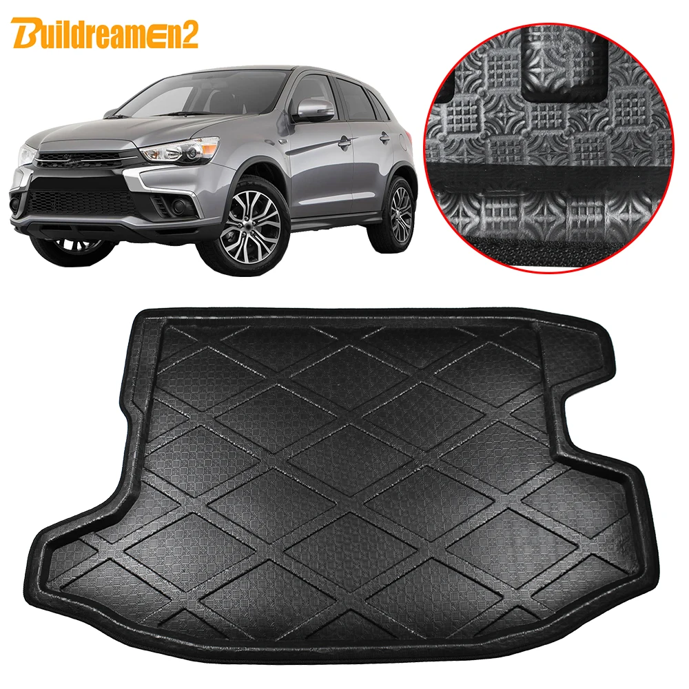 Buildreamen2 For Mitsubishi ASX / Outlander Sport / RVR 2010 2011 Car Trunk Mat Tray Boot Liner Cargo Floor Carpet Mud Protector