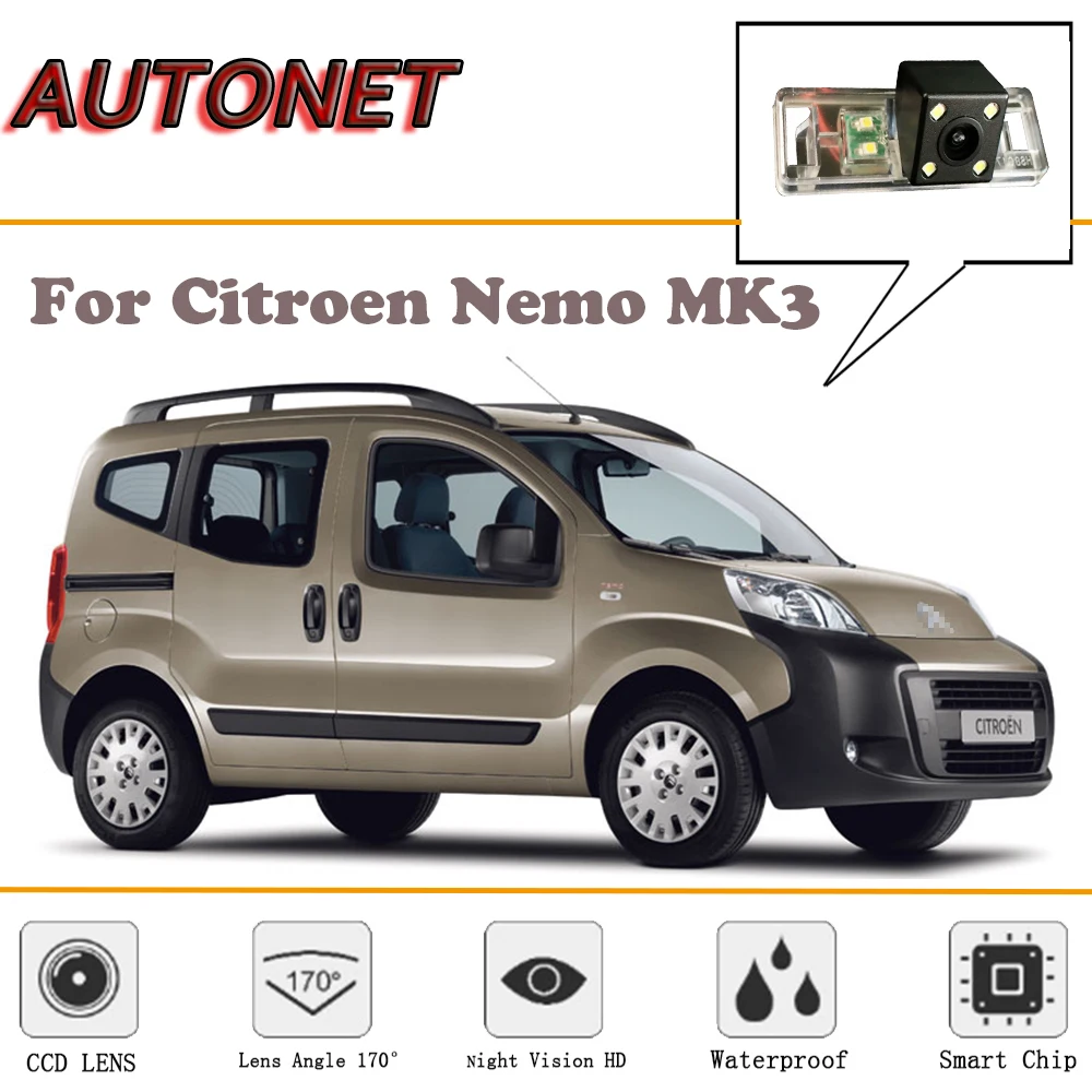AUTONET Rear View camera For Citroen Nemo MK3 2007~2018/Reverse Camera/Backup Camera/license plate camera